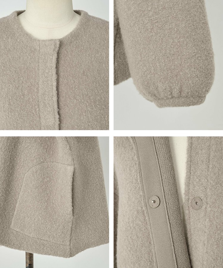 上品なクルーネックニットカーディガン