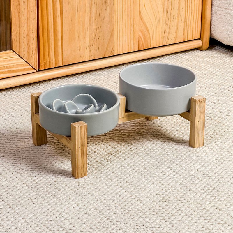 Cuenco de agua minimalista para mascotas de color liso