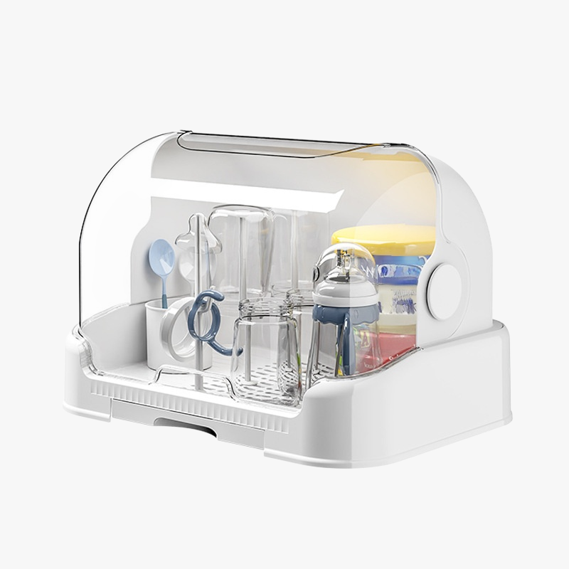 ボトル乾燥ボックス、ボトル収納ボックス、ボトルラック、デスクトップ防塵、ガラス製ウォーターカップ、カップ排水収納ボックス、カバー付きトレイラック