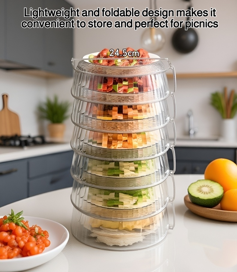 Heat-insulating food cover protecting dishes outdoors