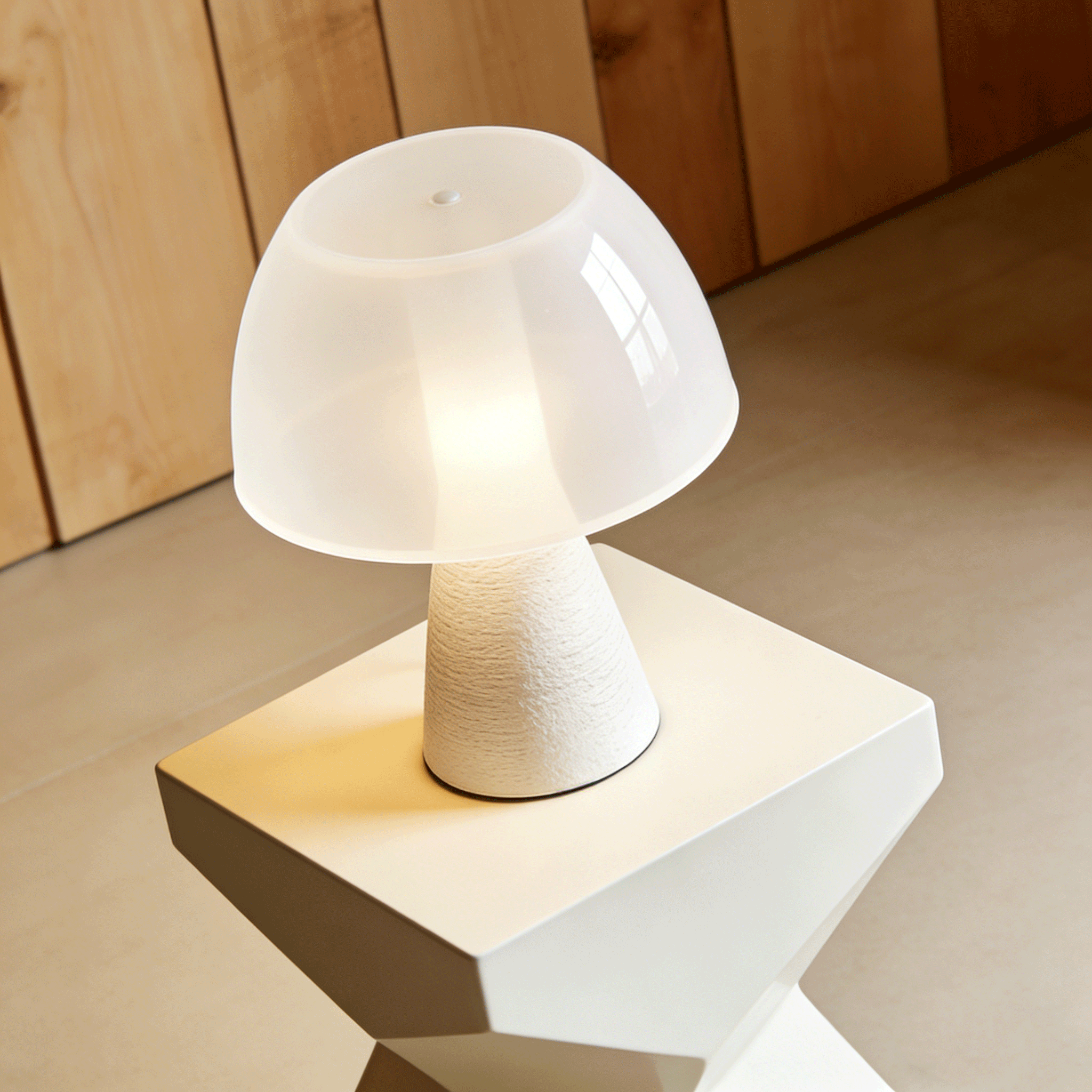 Luz de noche estilo hongo