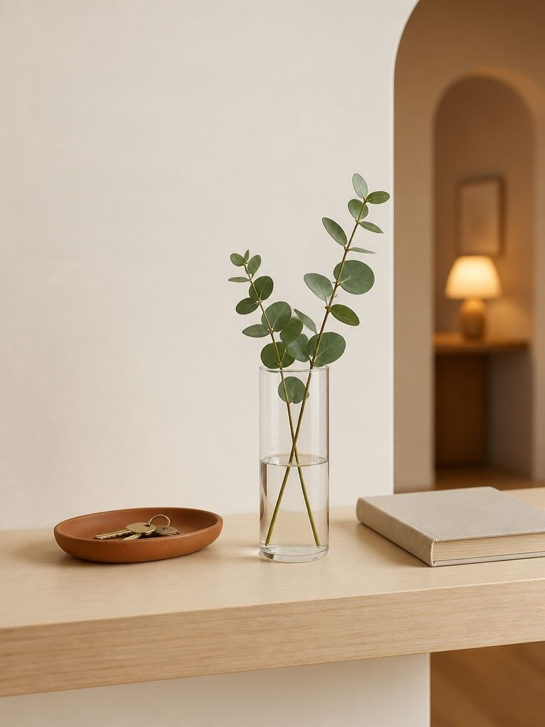 Dekorative transparente Vase für Blumen, Zweige und Pflanzen