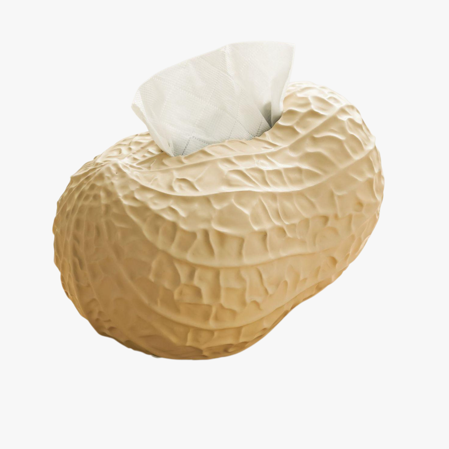 High-End Light Luxury Peanut Shaped Ceramic Tissue Box
