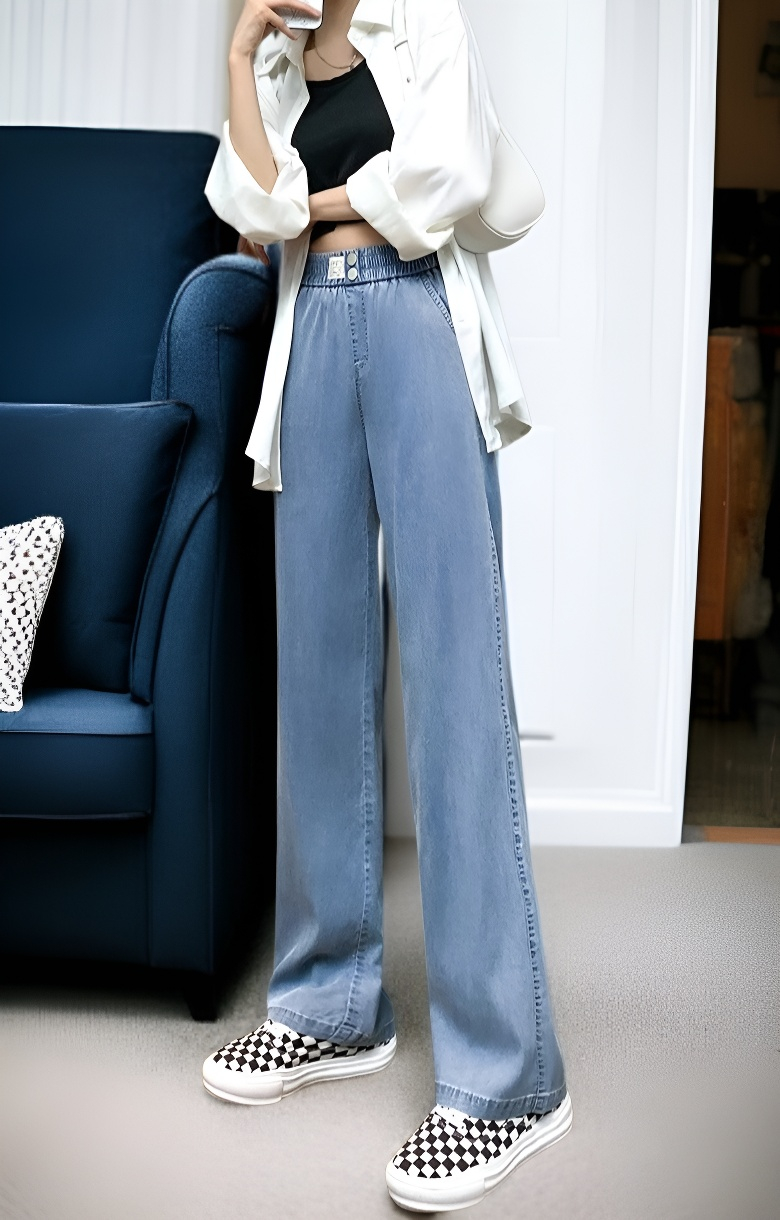 여성 여름 아이스 청바지 전체 이미지