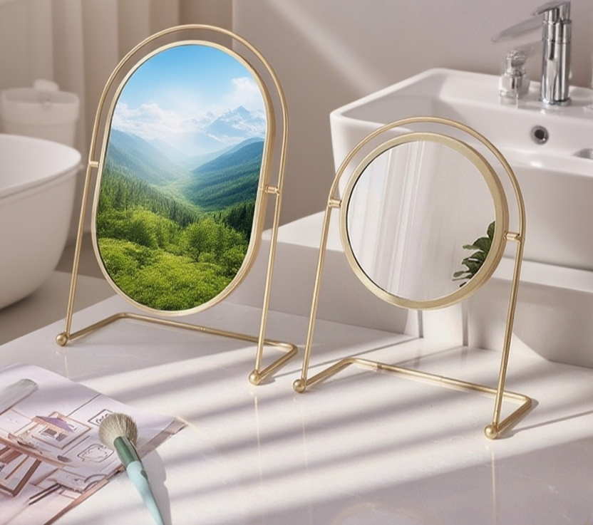 고화질 철예 경사 화장경 침실 탁상용 이미지