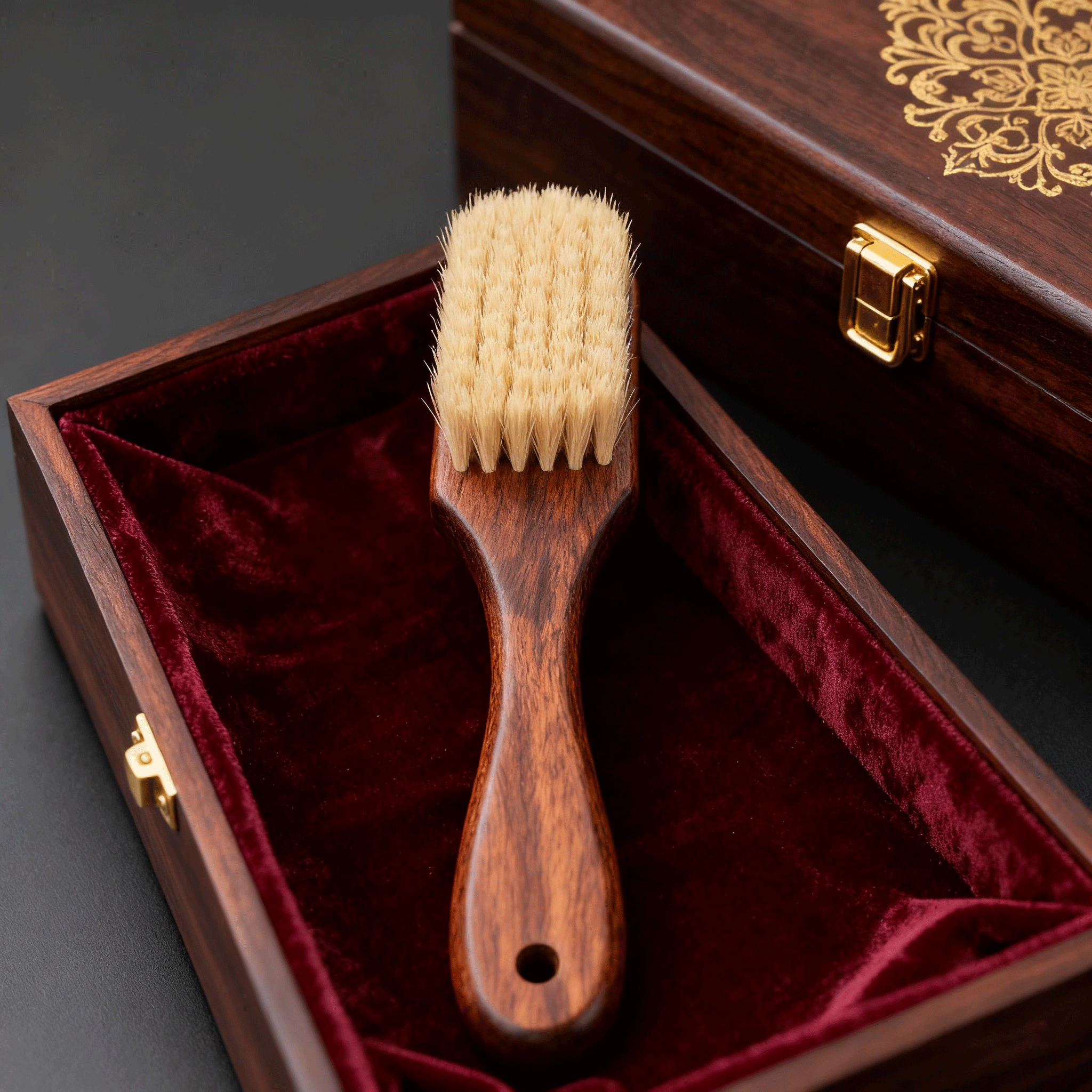 Elegantní dřevěný kartáč na boty – balení po 2 kusech