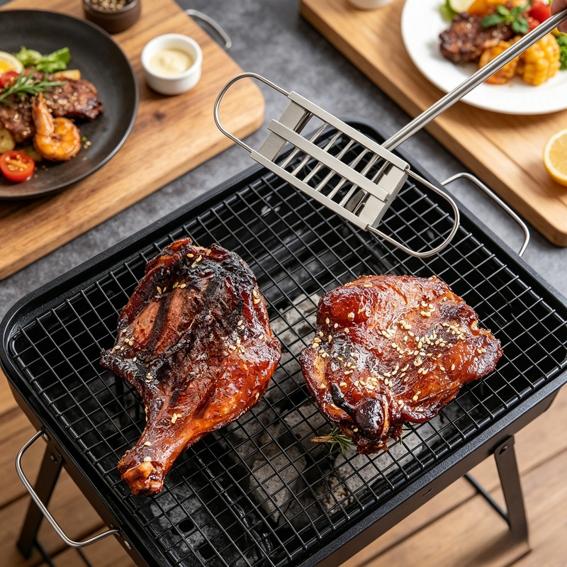 Ensemble de 3 ustensiles de barbecue de marque