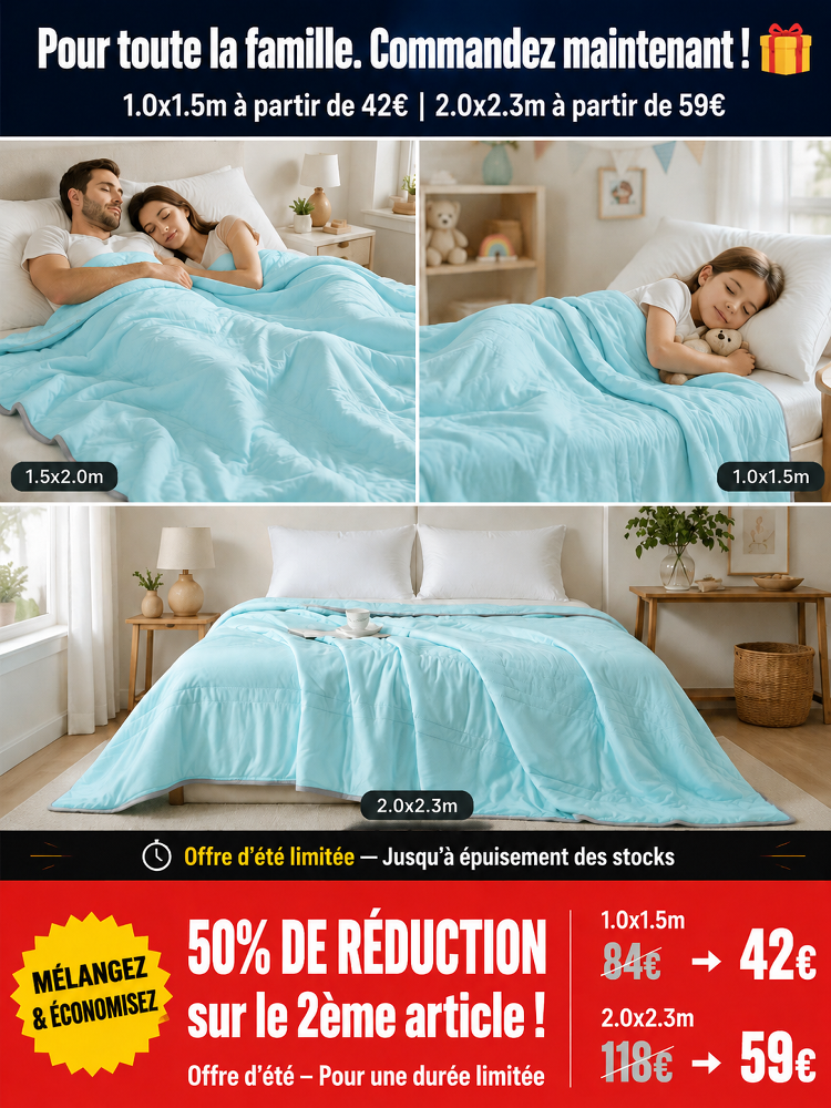 Couette fraîche en fil de menthe, absorbante et respirante pour un sommeil profond