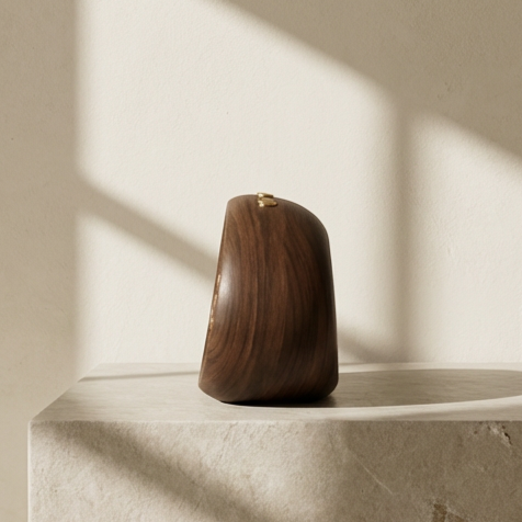 ボイスコントロール木目スマートクロック