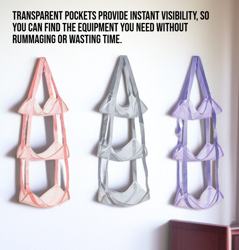 Durable ball games hanging bag for sports equipment storage