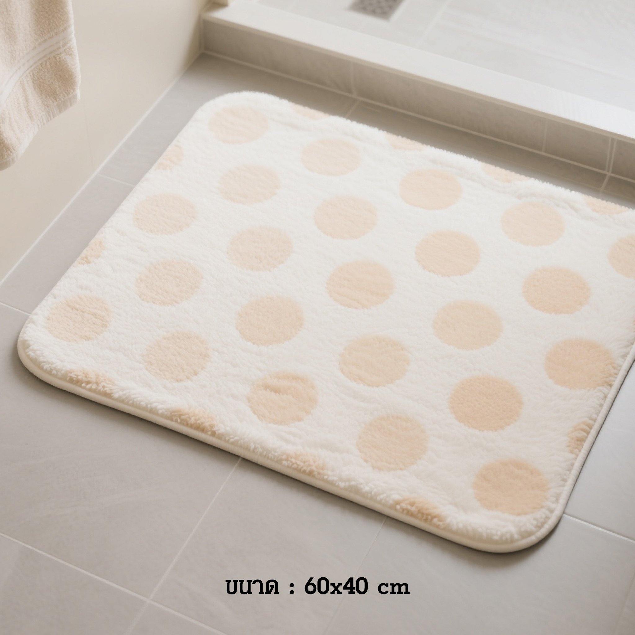 พรมเช็ดเท้าห้องน้ำกำมะหยี่ ดูดซับน้ำดีเยี่ยม