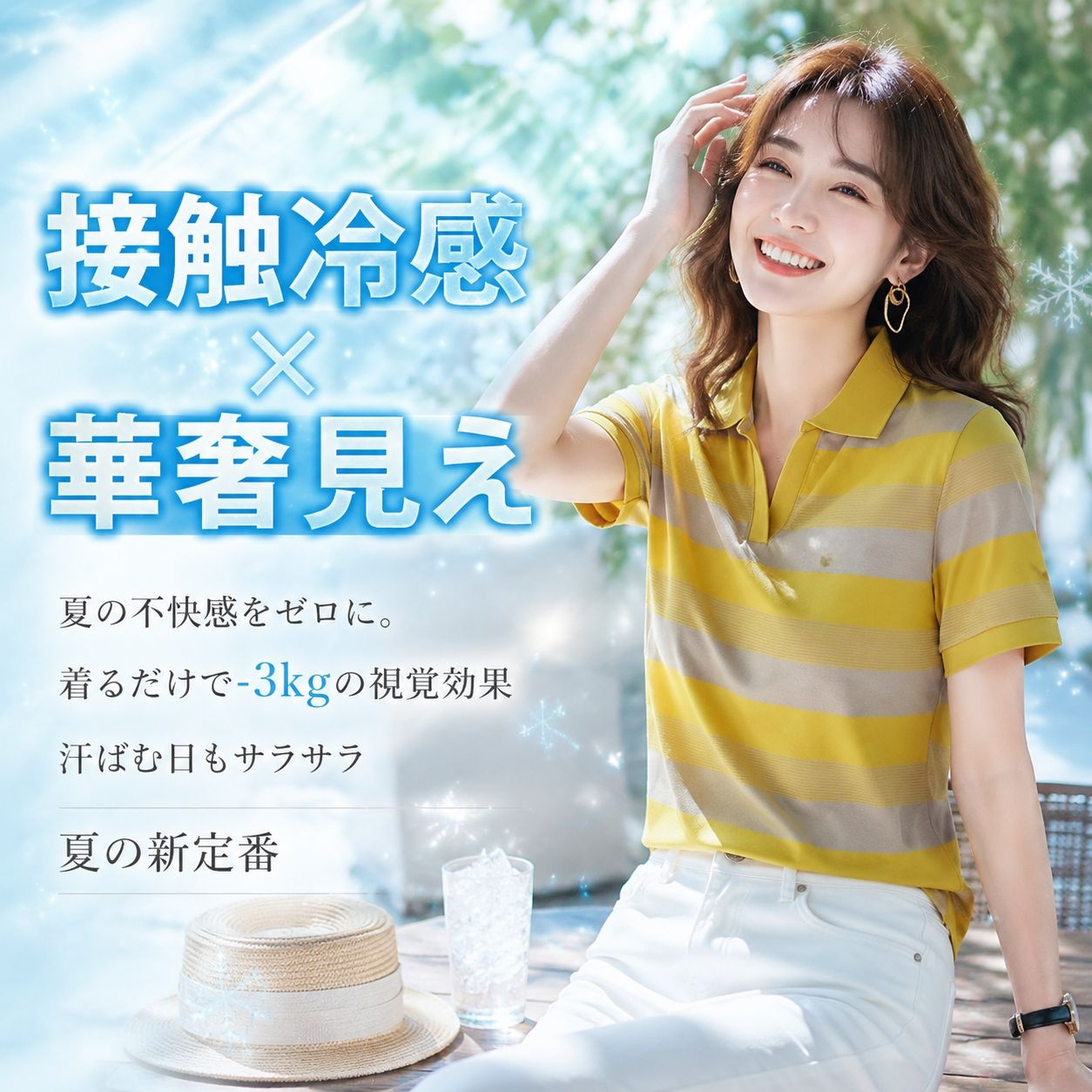 女性用夏アイスシルク通気半袖Tシャツ