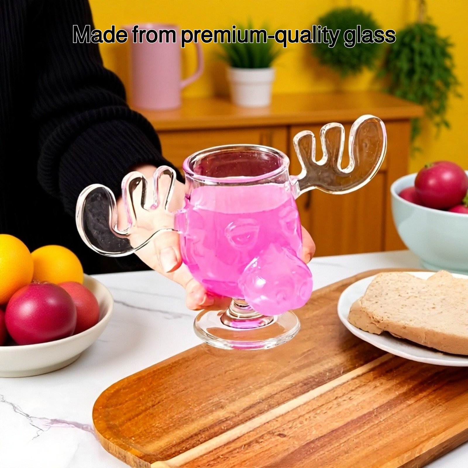 Christmas wine glass