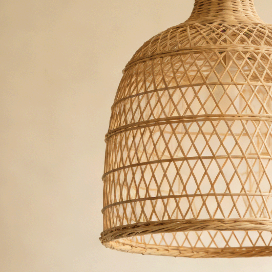 โคมไฟเพดานหวายสาน (3 ชิ้น/ชุด) 