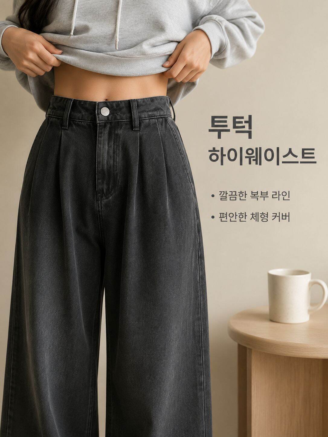 빅사이즈 워싱 빈티지 청바지 편안한 캐주얼