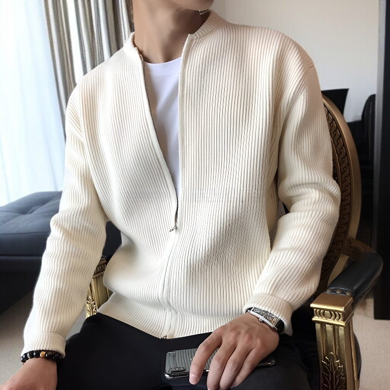 メンズ Vネック カーディガン 厚手 セーター ジャケット ニット トップス ハンサム 厚手 セーター カーディガン トップス