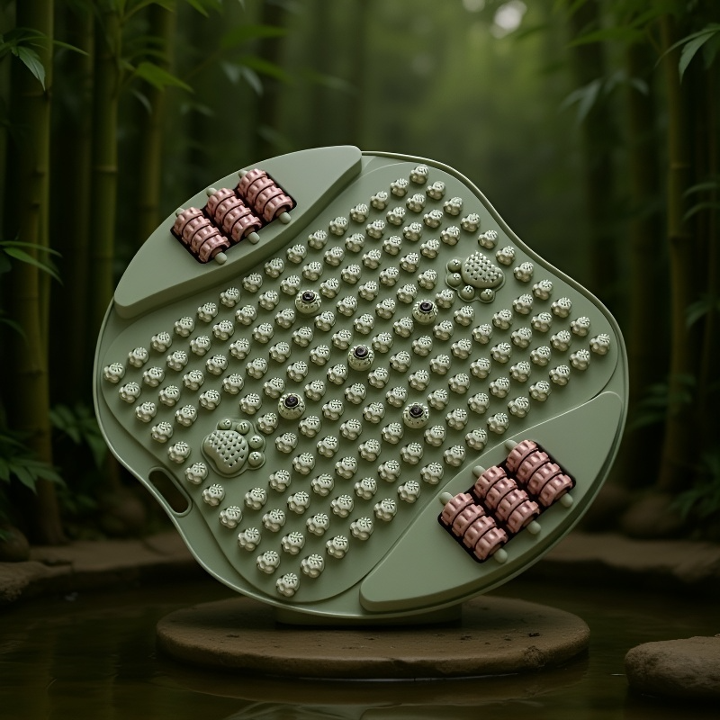 لوحة تدليك القدم مع بكرات ومسامير