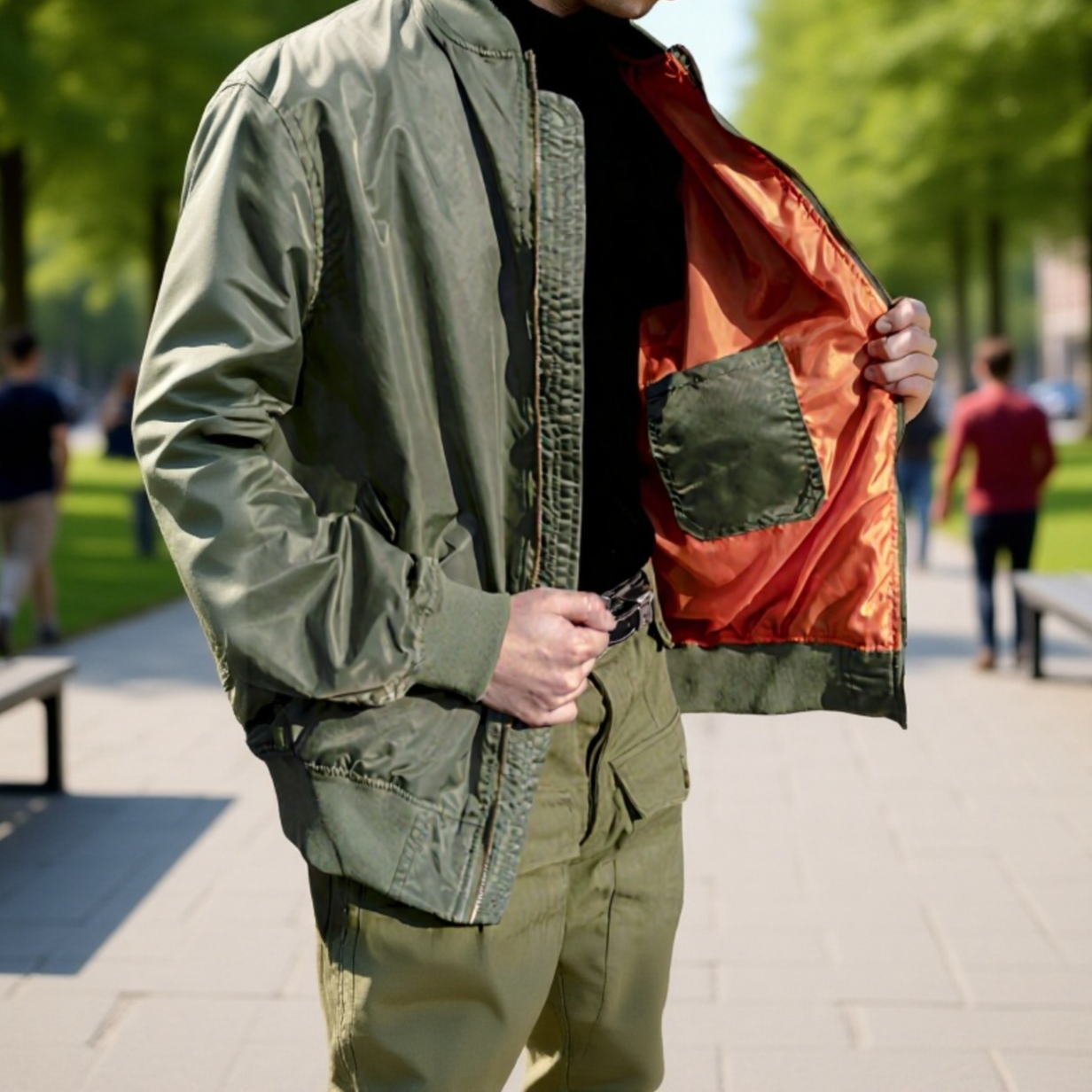 Leichte Fliegerjacke für Frühling und Herbst