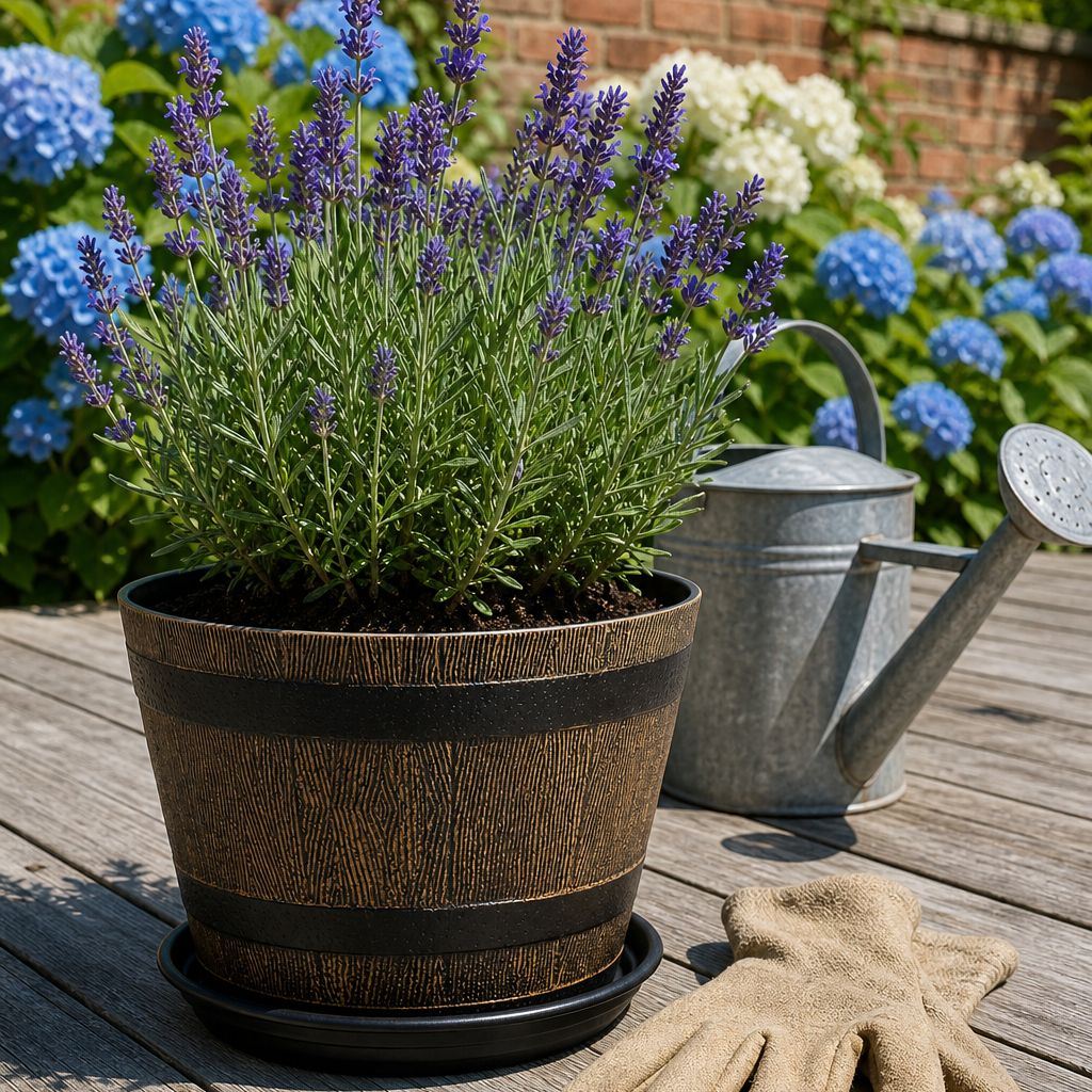 Outdoor Thickened Plastic Wooden Tub Flower Pot