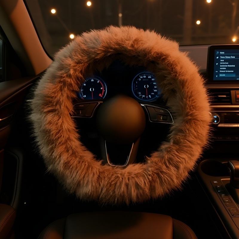 Close-up of textured steering wheel cover