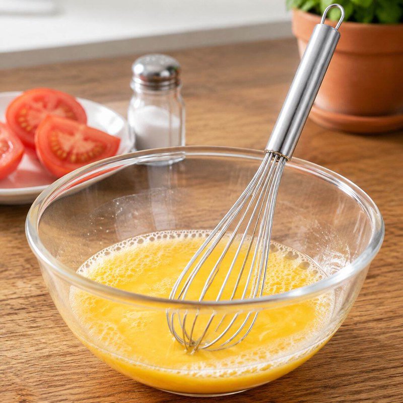 Batidor de huevos de acero inoxidable