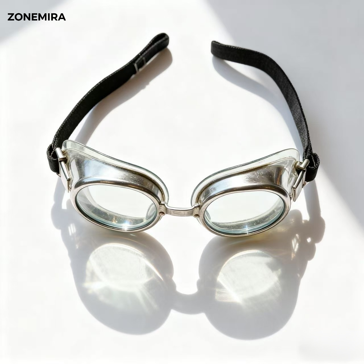 曇りを防ぐクリアレンズのゴーグル着用イメージ