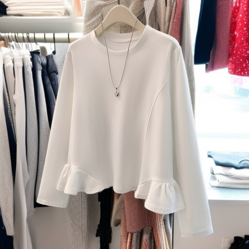 プリンセス風フリル長袖Tシャツ