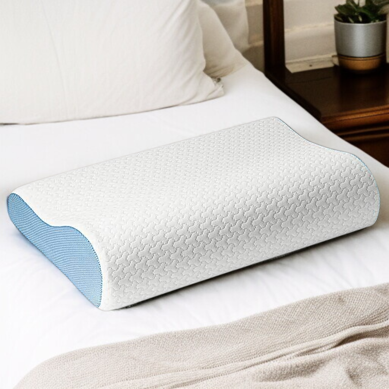 横向き寝用低反発枕 メモリーフォーム枕 頸椎保護 ネックピロー 寝心地抜群 低反発ネックピロー