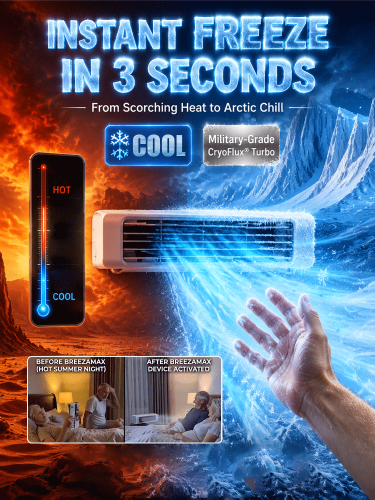 【Three-Second Rapid Cooling】Bladeless Turbo Tower Fan