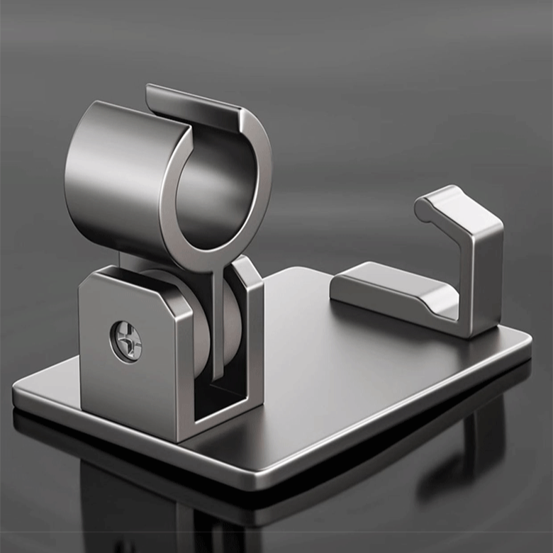 Soporte de ducha para inodoro, base fija sin taladro, soporte para pistola de ducha