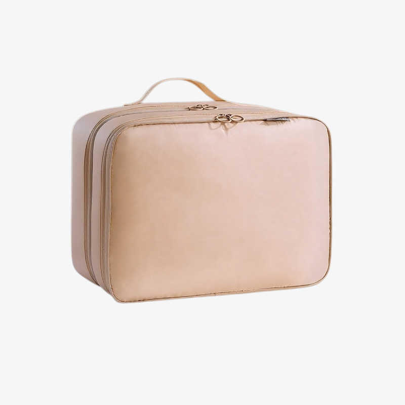 Interior de la bolsa portátil de zapatos con zapatos deportivos