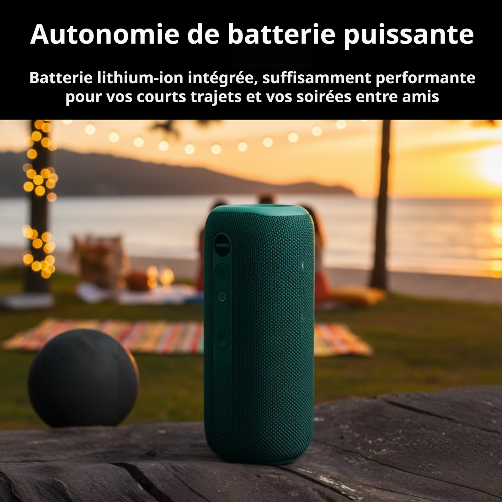 Enceinte Bluetooth puissante 2025, portable, étanche, basses profondes stéréo