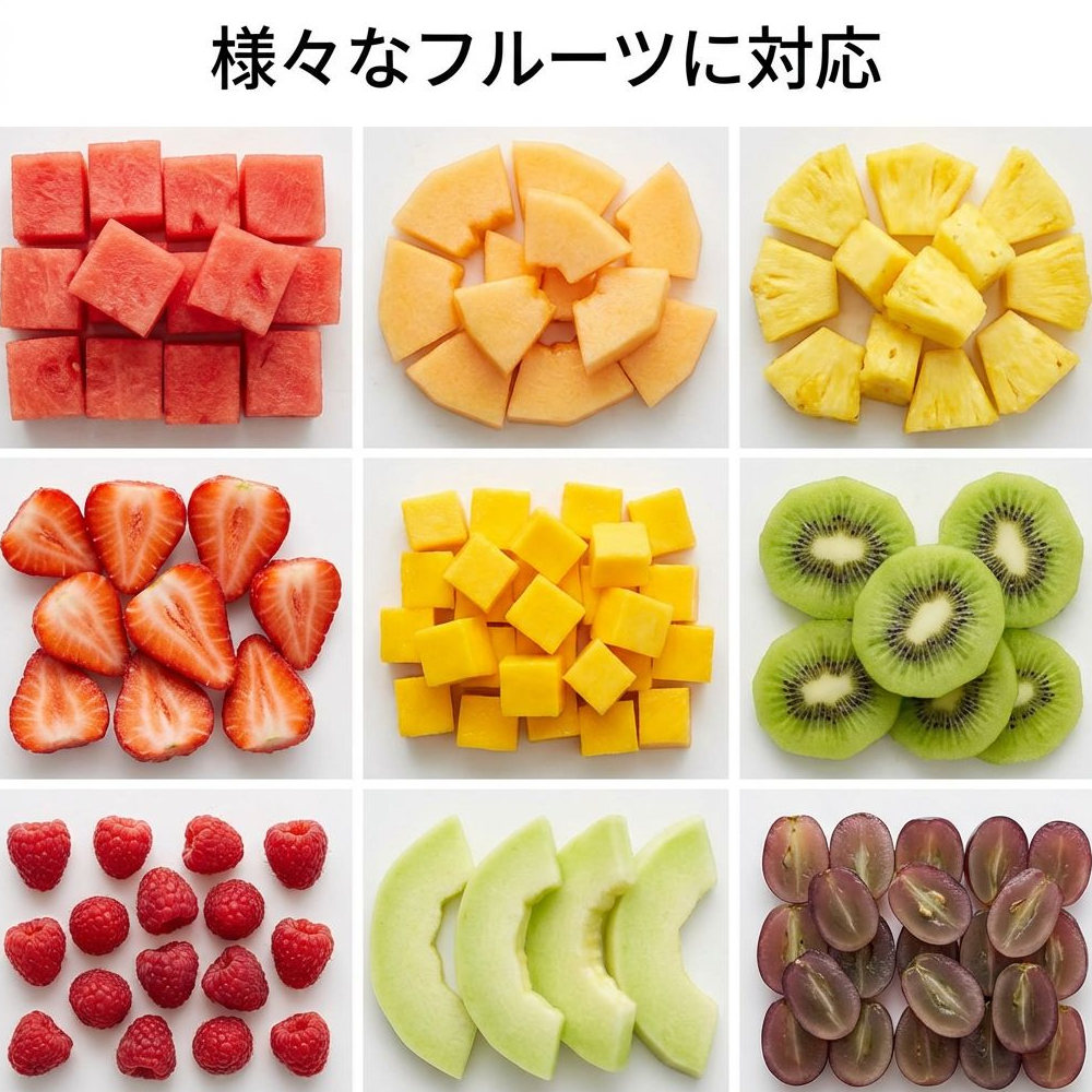 スイカダイスカッター 家庭用フルーツカッター スライス＆ダイス一体型