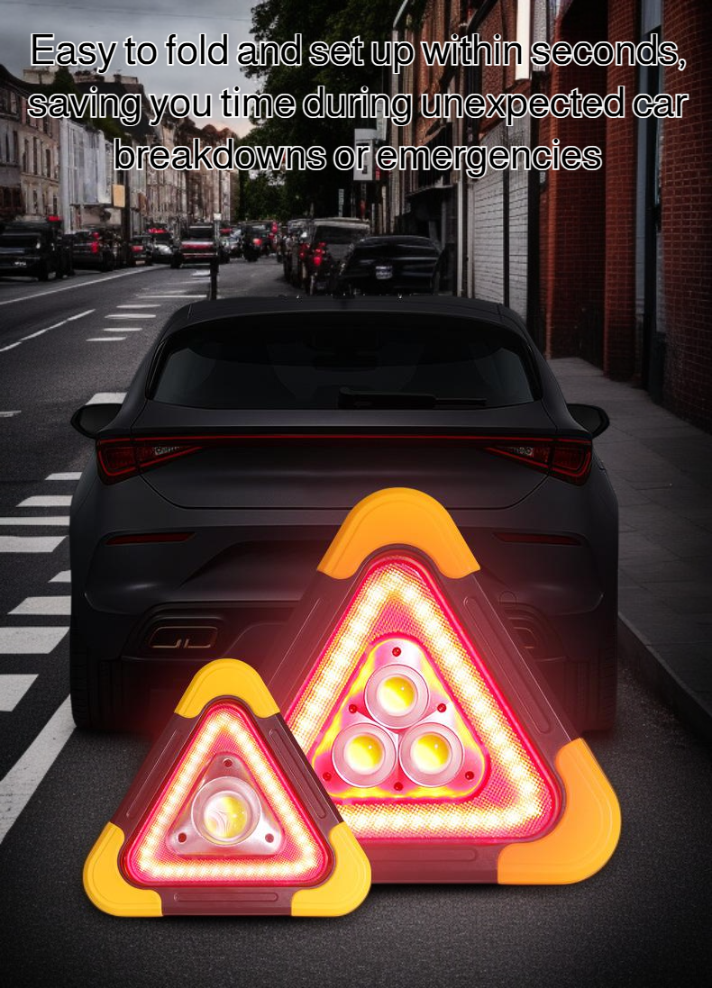 Car tripod warning sign for roadside emergencies