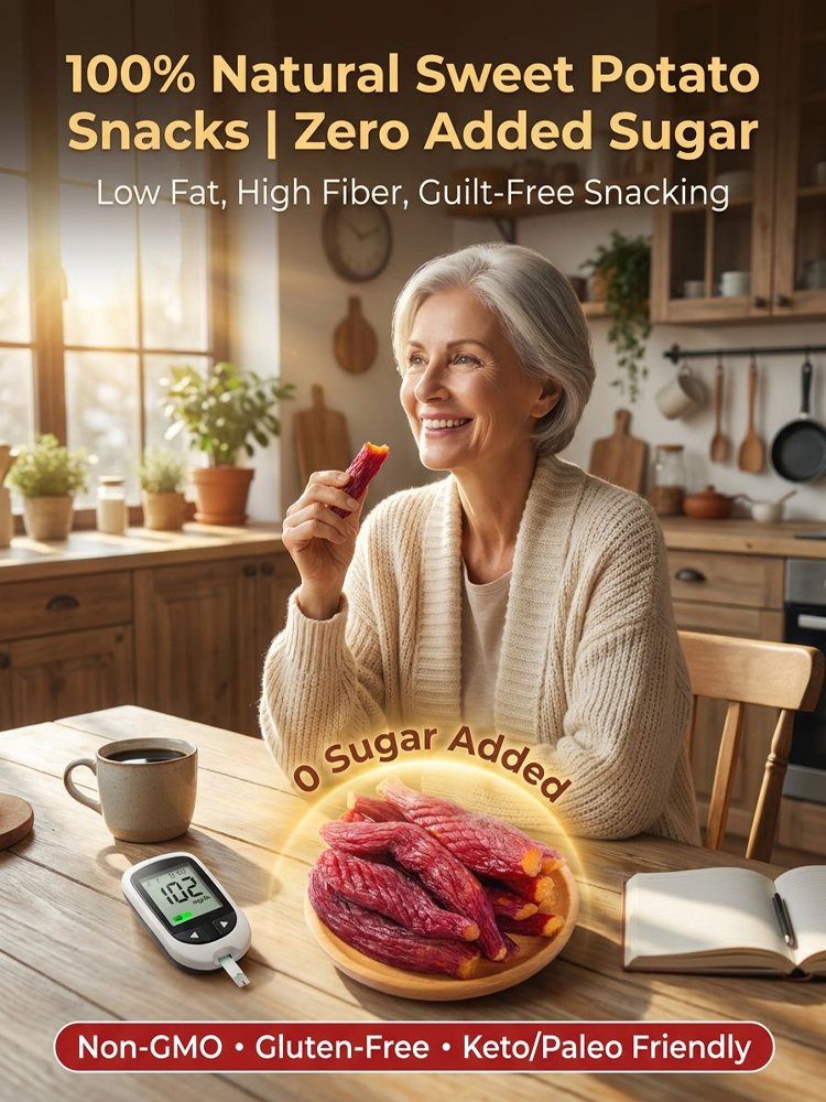 Low-fat, sugar-free dried sweet potatoes