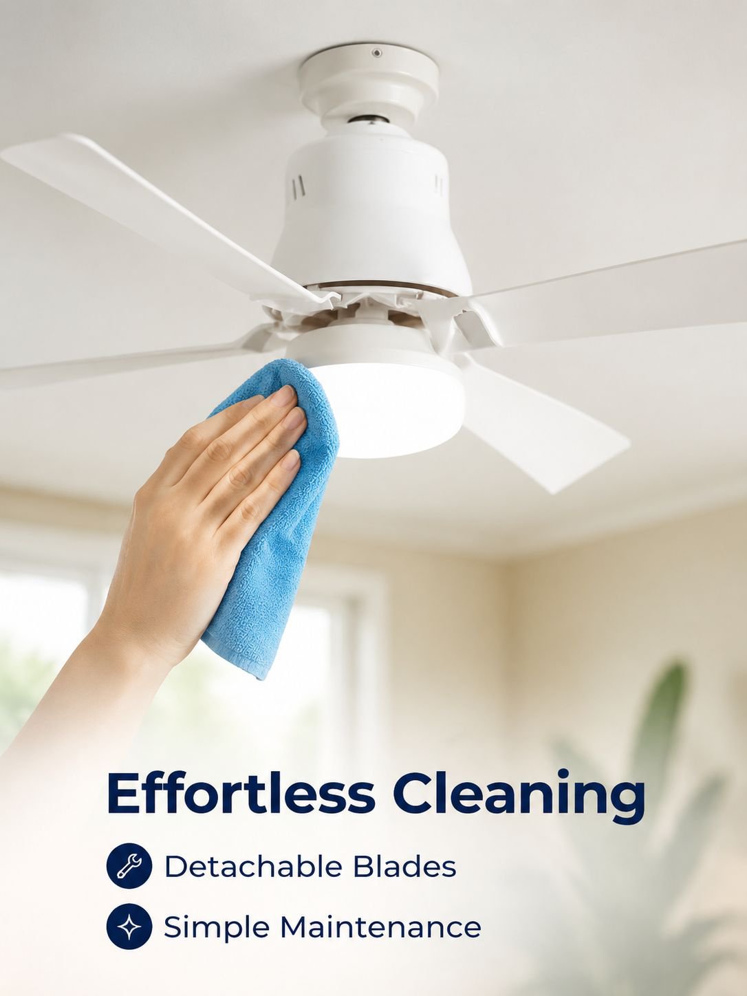 Bedroom Living Room Fan Light Fan Light Detachable Three Wind Speed Home Ceiling