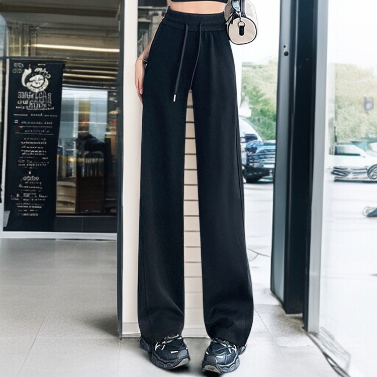 트레이닝 팬츠 여신 팬츠 와이드 일자 봄 복합 와이드 팬츠 슬림핏 그레이 맨투맨