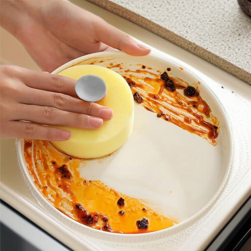 台所の取り外し可能な食器洗浄スポンジ洗浄吸盤付き百清潔布スポンジ洗浄汚れ魔力洗浄