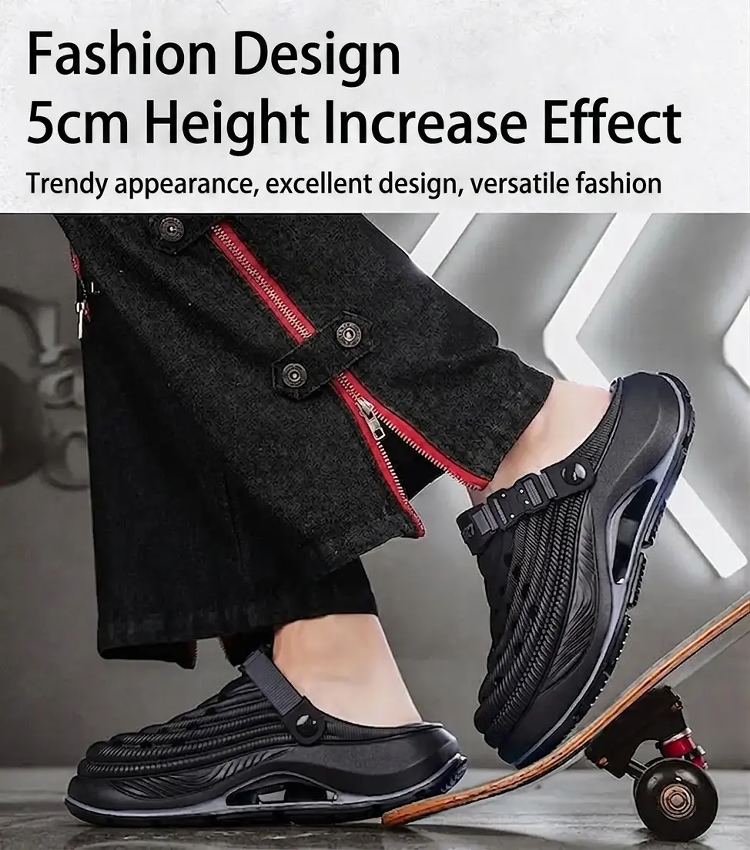 【Can increase height by 5 cm】Beach closed-toe non-slip outdoor sandals