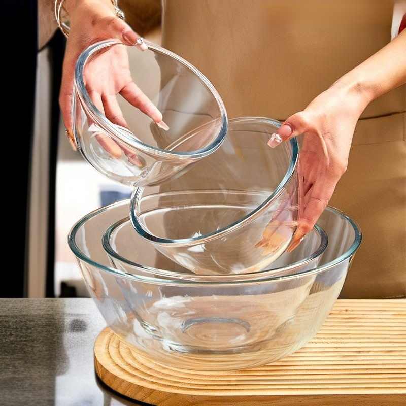 High borosilicate glass basin heat-resistant baking and basin household kitchen utensils mixing stuf