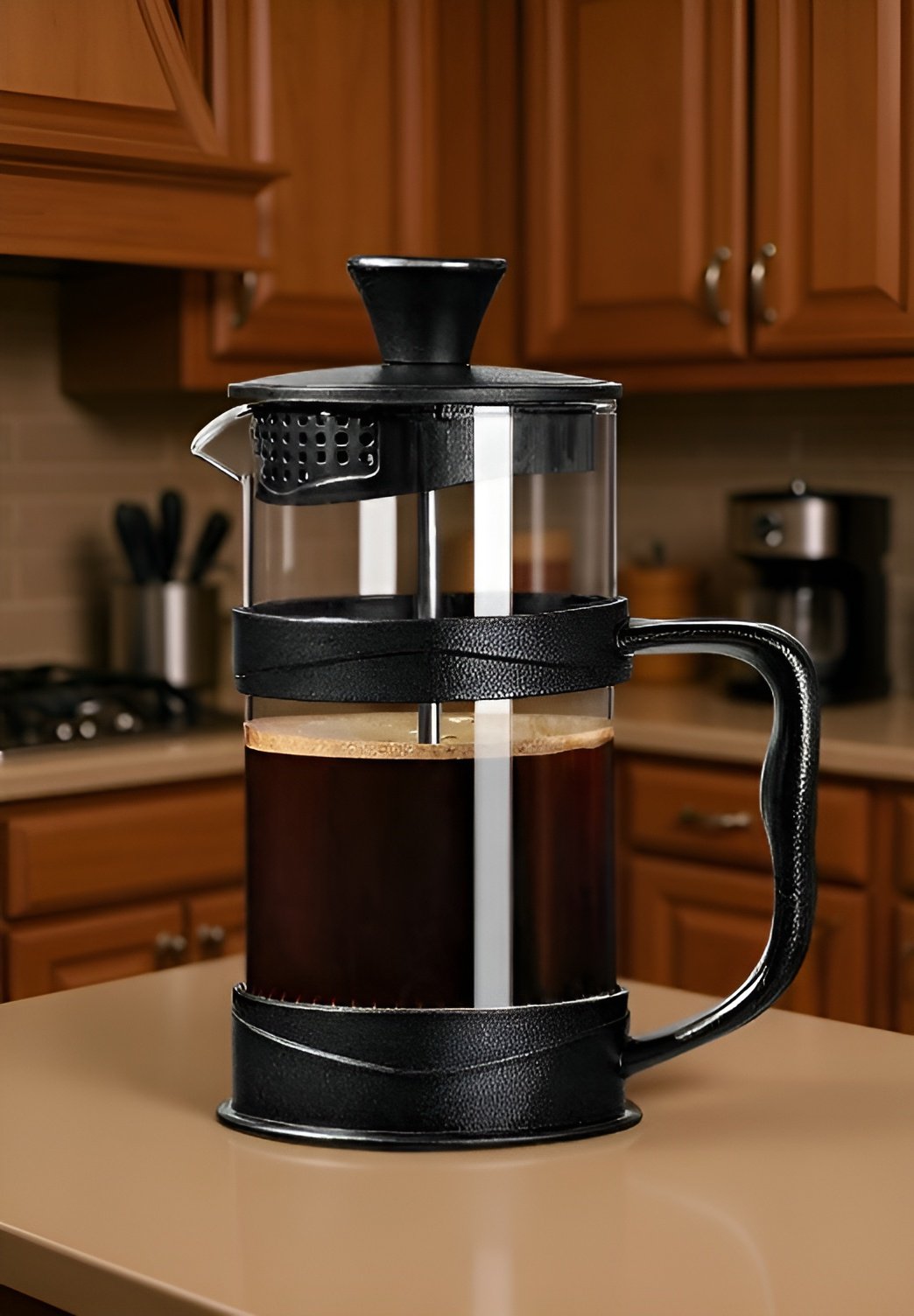 Multipurpose tea and coffee maker with ergonomic handle