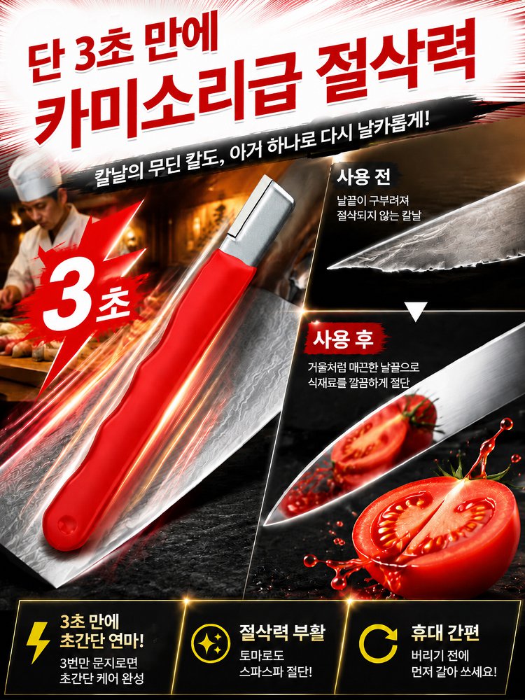 【극도로 날카로움】날을 세우는 칼 가는 신기
