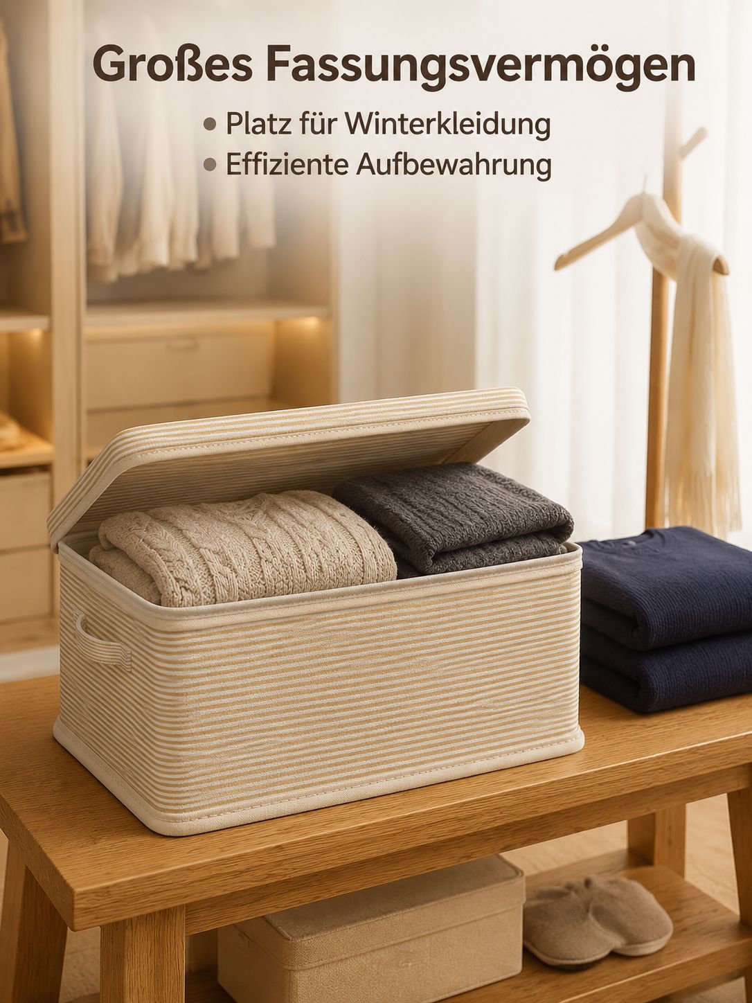 Aufbewahrungsbox mit Deckel für Kleidung