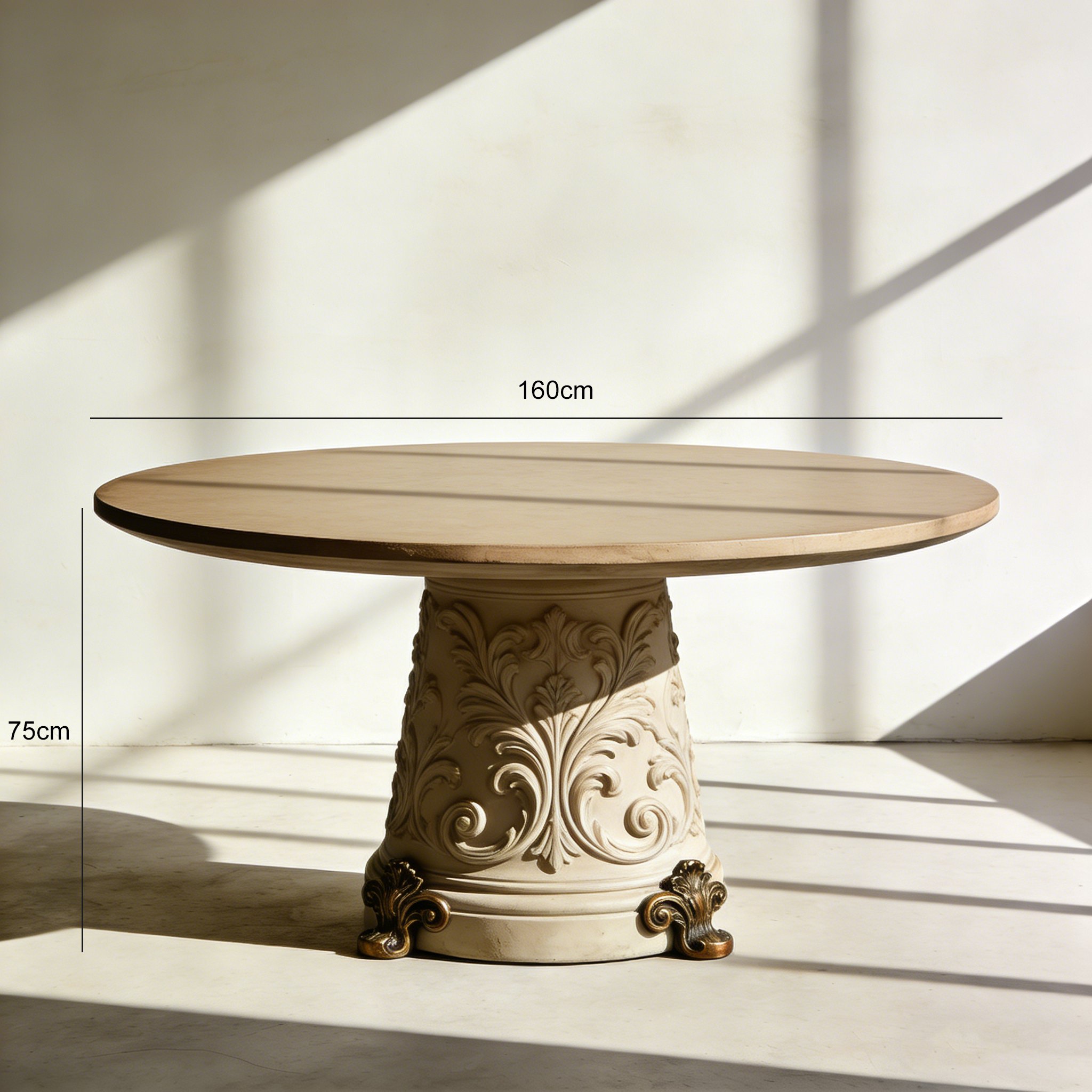 Table française élégante avec chaises assorties