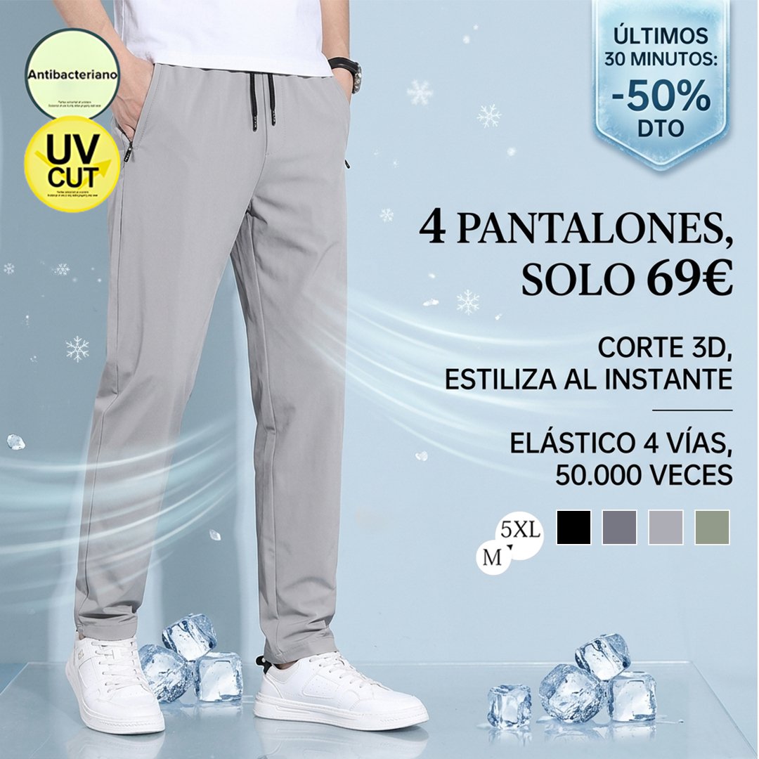 【Limitado 100 piezas】Pantalones de hielo transpirables ultrafinos para verano