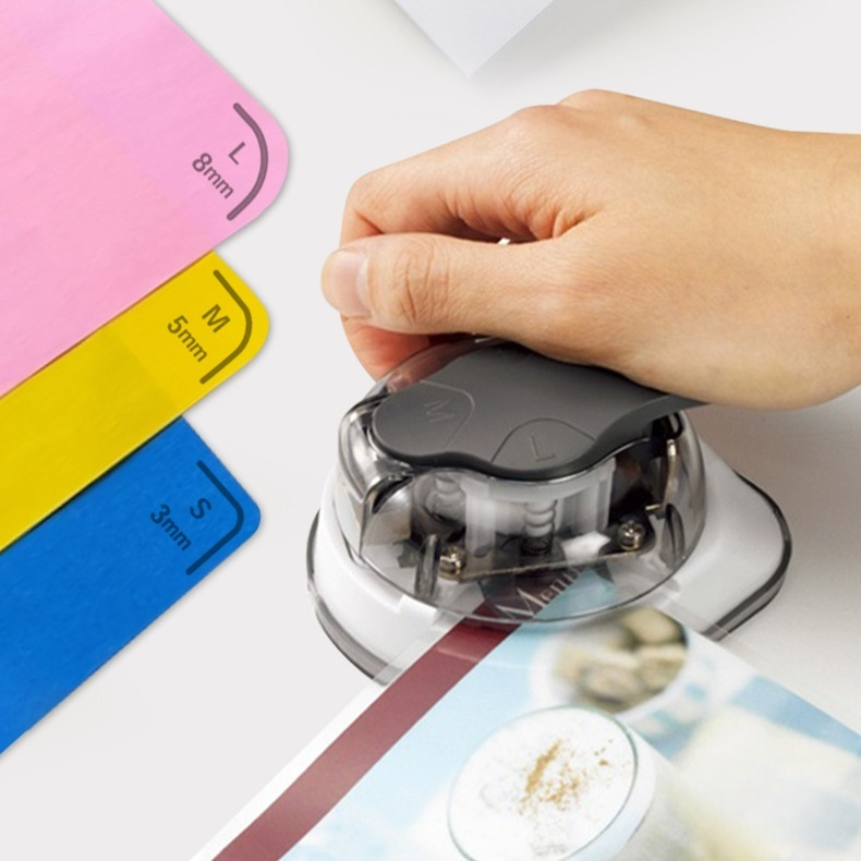 Portable rounded corner punch