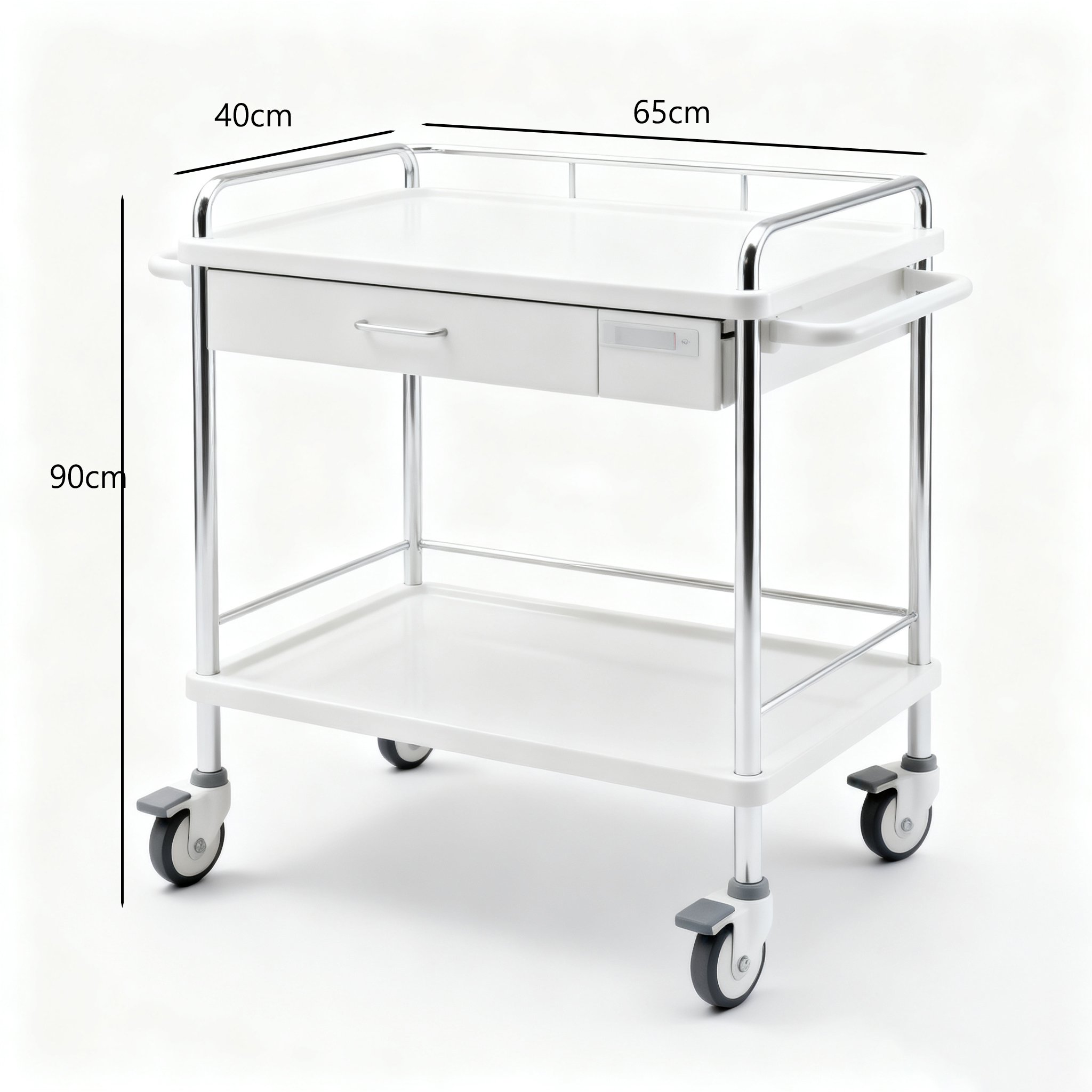 병원 내 의료용 수납 선반 설치 모습