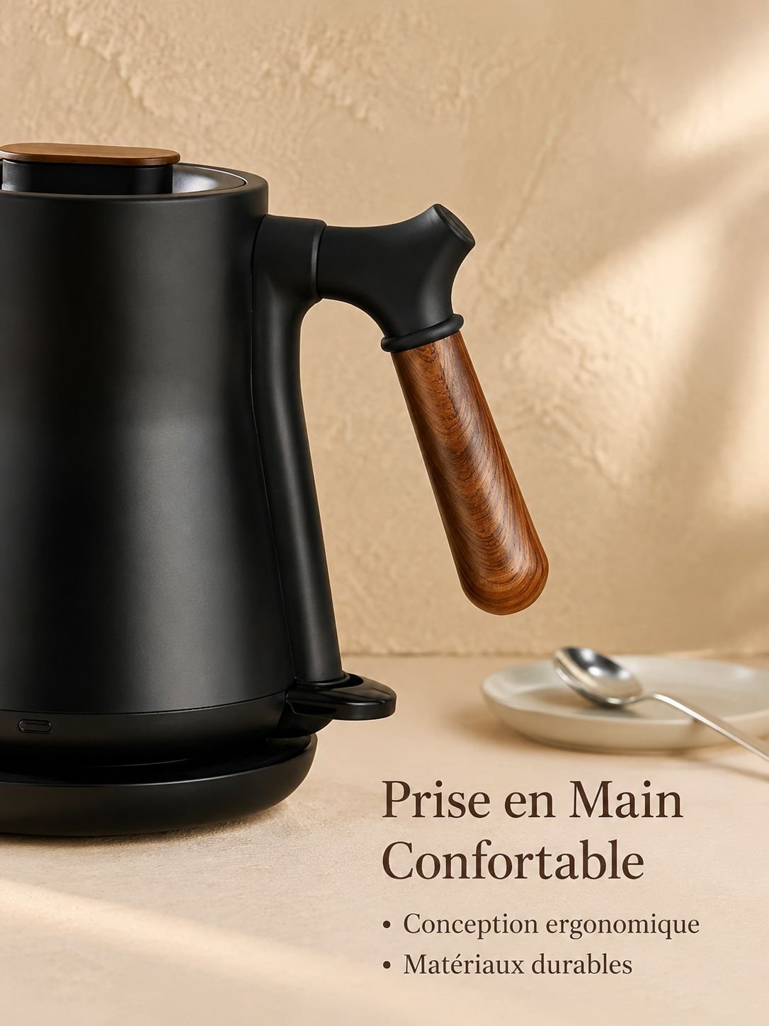 Bouilloire électrique à bec long avec contrôle de température pour café filtre