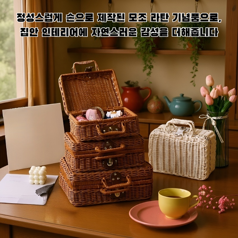 수제 모조 라탄 기념품