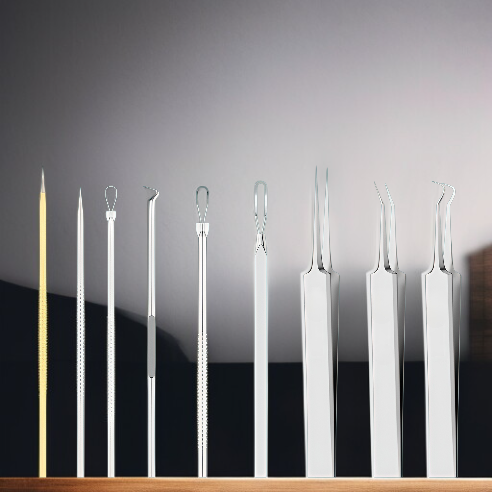 스테인리스 스틸 여드름 제거용 핀셋 세트